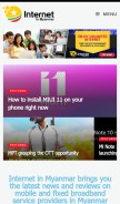 How internetinmyanmar.com looks like on a mobile device such as an iPhone.