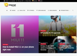How internetinmyanmar.com looks like on a tablet such as an iPad.