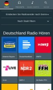 How internetradio-horen.de looks like on a mobile device such as an iPhone.