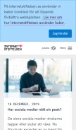 How internetstiftelsen.se looks like on a mobile device such as an iPhone.