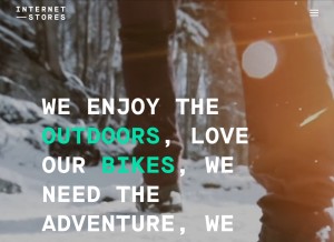 How internetstores.com looks like on a tablet such as an iPad.