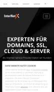 How internetx.de looks like on a mobile device such as an iPhone.