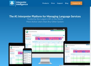 How interpreterintelligence.com looks like on a tablet such as an iPad.