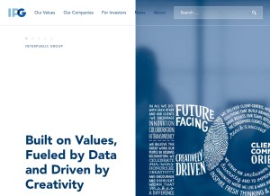 How interpublic.com looks like on a tablet such as an iPad.