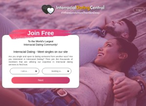 How interracialdatingcentral.com looks like on a tablet such as an iPad.