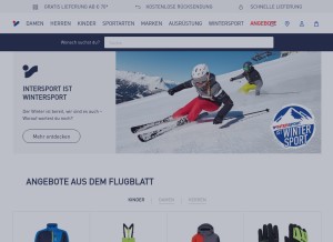 How intersport.at looks like on a tablet such as an iPad.