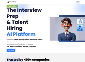 How interviewcracker.com looks like on a tablet such as an iPad.