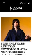 How interviewmagazine.com looks like on a mobile device such as an iPhone.