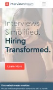 How interviewstream.com looks like on a mobile device such as an iPhone.