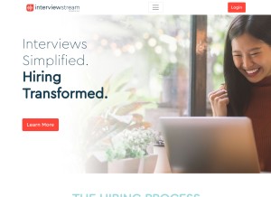 How interviewstream.com looks like on a tablet such as an iPad.