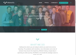 How interworks.com looks like on a tablet such as an iPad.