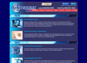 How interwrx.com looks like on a tablet such as an iPad.