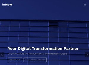 How intesys.it looks like on a tablet such as an iPad.