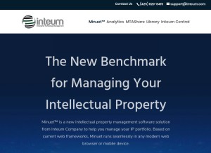 How inteum.com looks like on a tablet such as an iPad.