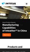 How intevaproducts.com looks like on a mobile device such as an iPhone.