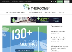 How intherooms.com looks like on a tablet such as an iPad.