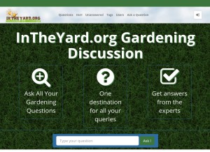 How intheyard.org looks like on a tablet such as an iPad.