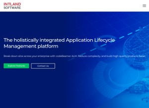 How intland.com looks like on a tablet such as an iPad.