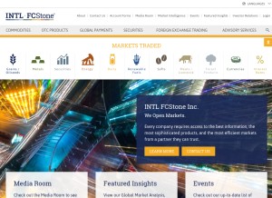 How intlfcstone.com looks like on a tablet such as an iPad.