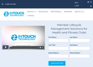 How intouchfollowup.com looks like on a tablet such as an iPad.