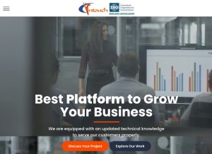 How intouchgroup.in looks like on a tablet such as an iPad.