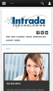 How intradatech.com looks like on a mobile device such as an iPhone.