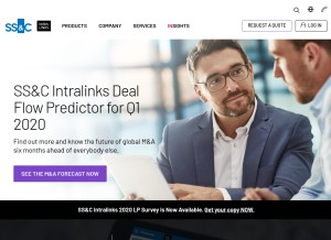 How intralinks.com looks like on a tablet such as an iPad.