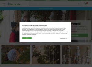 How intratuin.nl looks like on a tablet such as an iPad.