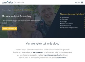 How introweb.nl looks like on a tablet such as an iPad.