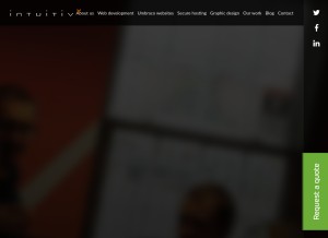 How intuitiv.net looks like on a tablet such as an iPad.