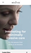 How intuitivesurgical.com looks like on a mobile device such as an iPhone.