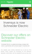 How invensys.com looks like on a mobile device such as an iPhone.