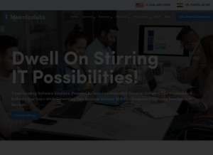 How inventcolabssoftware.com looks like on a tablet such as an iPad.