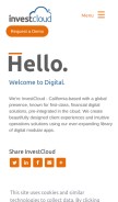 How investcloud.com looks like on a mobile device such as an iPhone.
