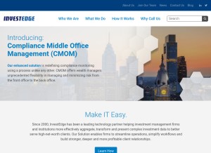 How investedge.net looks like on a tablet such as an iPad.