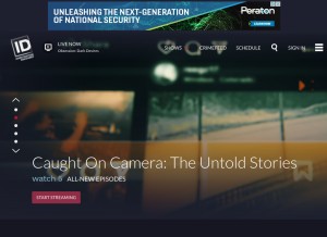 How investigationdiscovery.com looks like on a tablet such as an iPad.