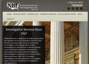 How investigations-nbi.com looks like on a tablet such as an iPad.