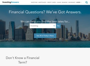 How investinganswers.com looks like on a tablet such as an iPad.