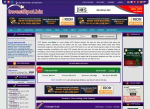 How investspot.biz looks like on a tablet such as an iPad.