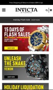 How invictastores.com looks like on a mobile device such as an iPhone.