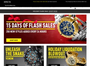 How invictastores.com looks like on a tablet such as an iPad.