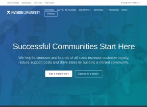 How invisioncommunity.com looks like on a tablet such as an iPad.