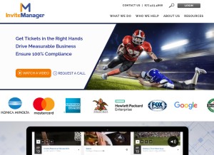 How invitemanager.com looks like on a tablet such as an iPad.