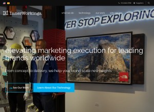 How inwk.com looks like on a tablet such as an iPad.