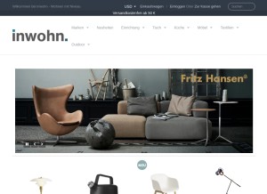 How inwohn.de looks like on a tablet such as an iPad.