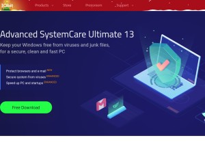 How iobit.com looks like on a tablet such as an iPad.