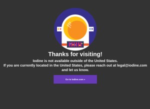 How iodine.com looks like on a tablet such as an iPad.
