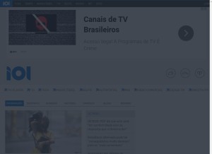 How iol.pt looks like on a tablet such as an iPad.