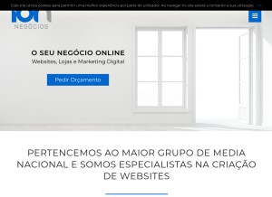 How iolnegocios.pt looks like on a tablet such as an iPad.