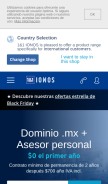How ionos.mx looks like on a mobile device such as an iPhone.